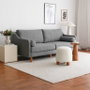 Atelier Del Sofa Nordi Sofá de 3 Plazas de Madera - Gris